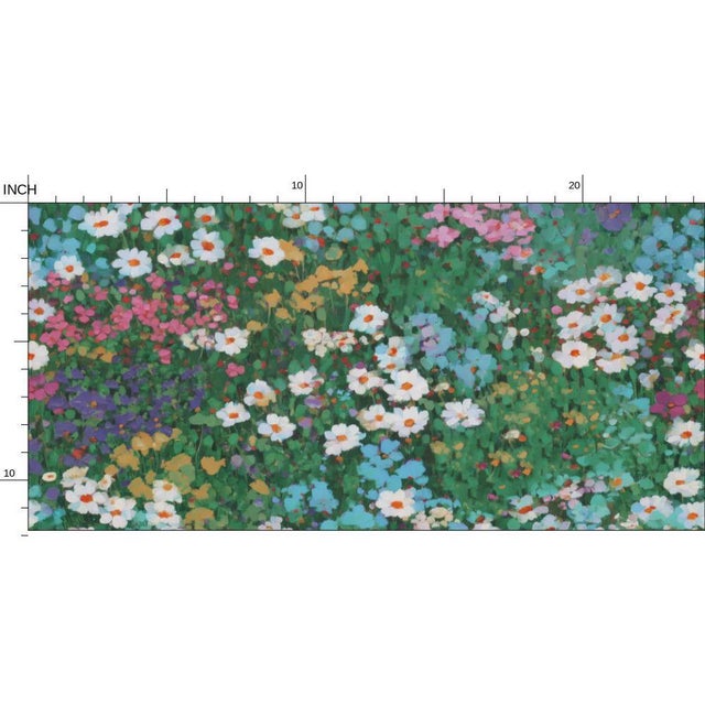 The Cosmos Meadow Floral Removable Wallpaper Double Roll For Sale - Image 4 of 8