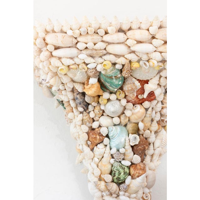 Pair of Shell-Encrusted Wall Brackets For Sale - Image 4 of 7