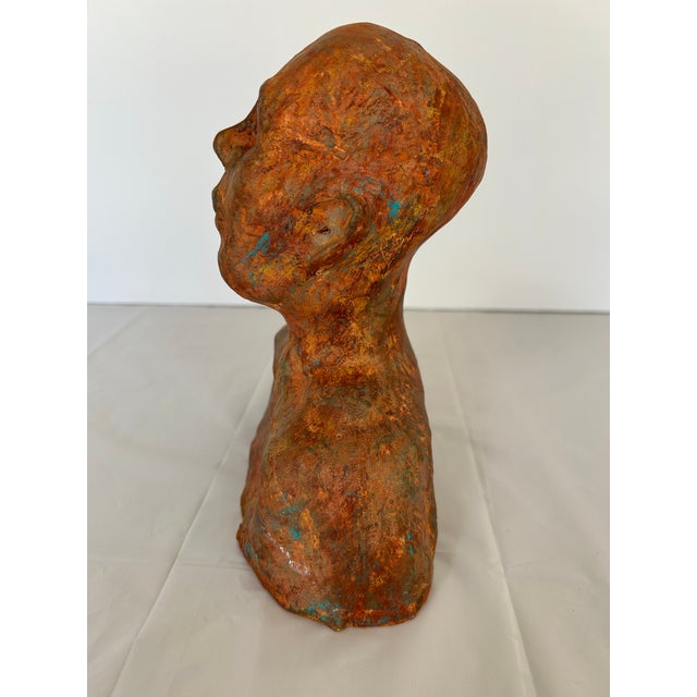 Vintage Figurative Sculpture, Ceramic Bust For Sale In Miami - Image 6 of 11