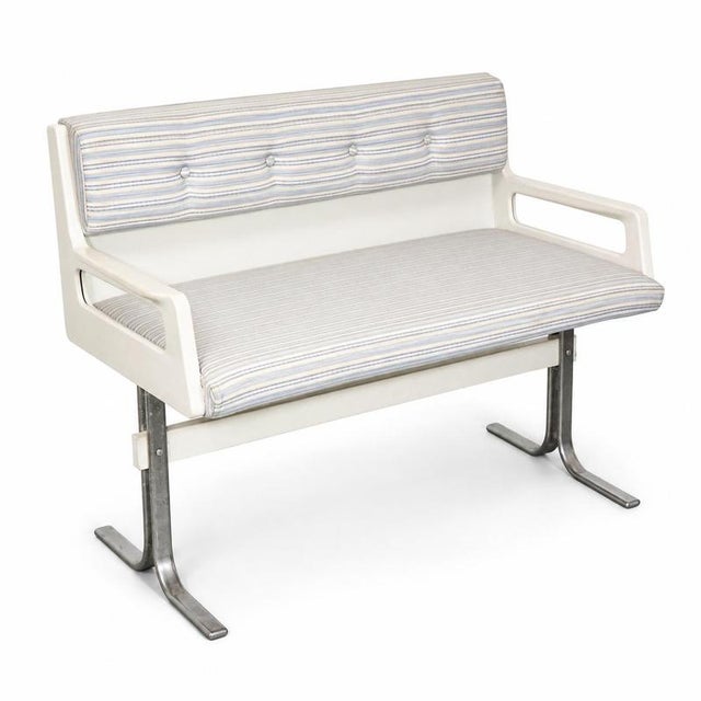 Vintage Space Age Bench, 1970s For Sale - Image 4 of 4