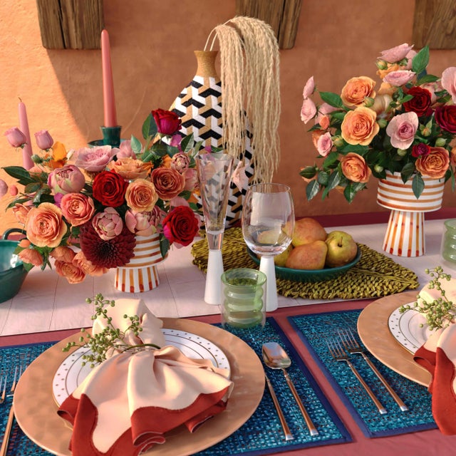 Give your table a glow-up with the Peele Seagrass Placemats - Set of 4, available in eye-catching colors: punchy pink,...