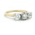 Mid-Century Modern 1950s Mid-Century Jabel Three-Stone Diamond Ring, Size 6 For Sale - Image 3 of 10