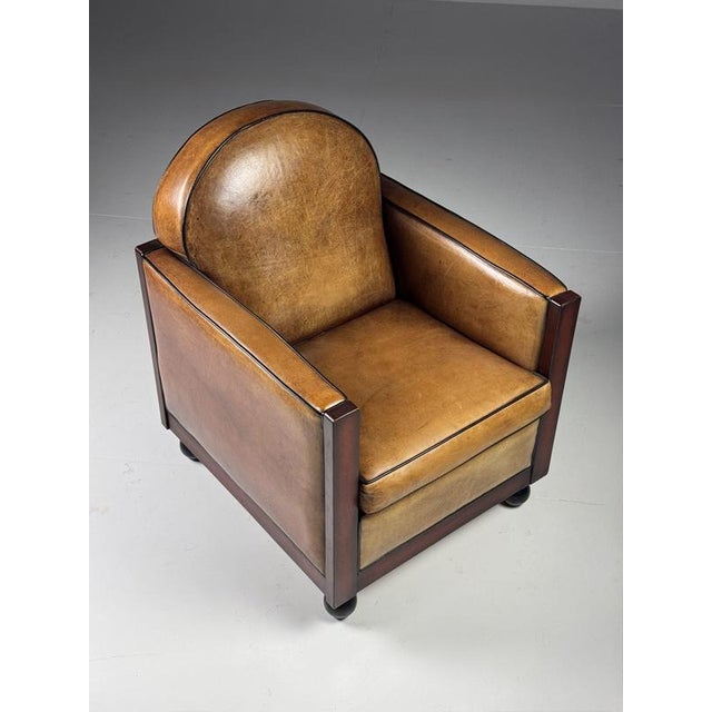 Art Deco Club Chairs in Sheepskin, Set of 2 For Sale - Image 11 of 18