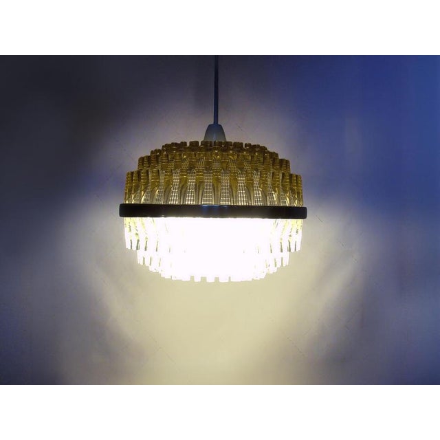 Vintage Space Age Sputnik 2-Tone Acrylic Glass Pendant, 1960s For Sale - Image 12 of 13