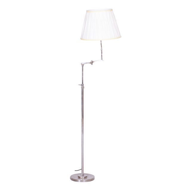 Art Deco Floor Lamp in Chrome, 1920s For Sale