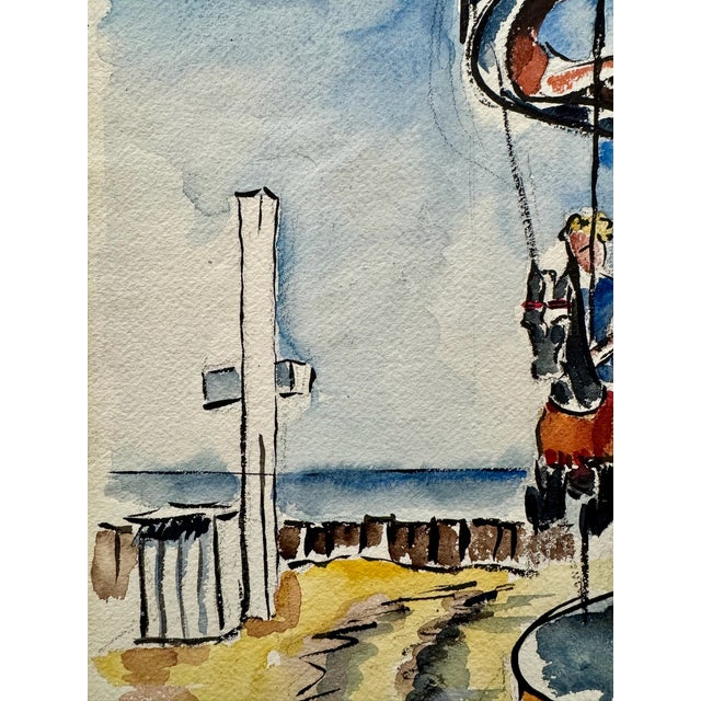 Original watercolor on paper by Henry Emil Salloch, also known as Heinz Emil Salloch, the German-born American artist and...