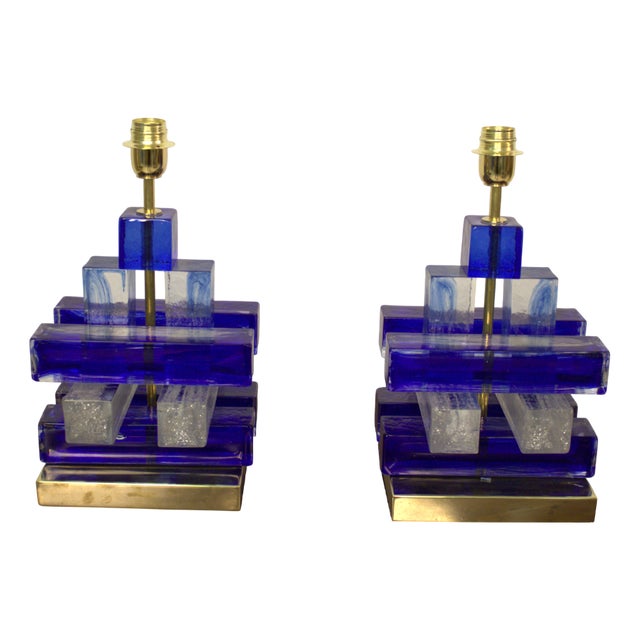 Shanghai Murano Lamps by ART of D., Set of 2 For Sale