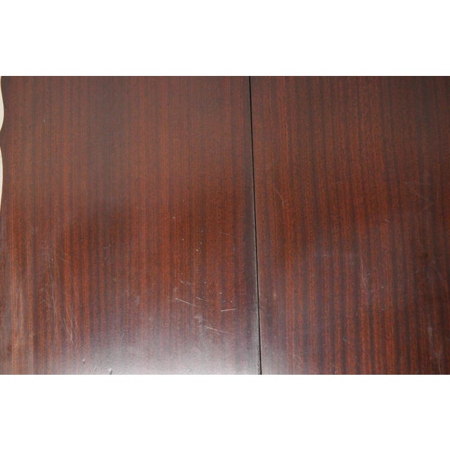 Brown Antique Georgian Chippendale Mahogany Convertible Flip Top Console Game Table For Sale - Image 8 of 12