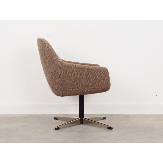 Metal Danish Brown Armchair, 1970s For Sale - Image 7 of 16