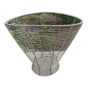 Vintage Handcrafted American Wire Basket