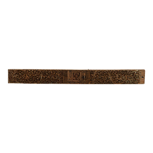 Distressed Cacao Lintel, Antique Architectural Carving