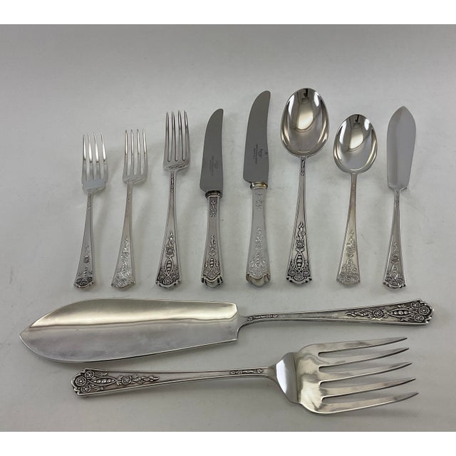 Silver 1970s New Silver Cutlery Set of , Royal York. By James Dixon & Sons - 63 Pieces For Sale - Image 8 of 18
