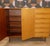 Tan Mid-Century Modern Linen Cupboard with Drawers on Legs in Light Elm Wood, 1960s For Sale - Image 8 of 13
