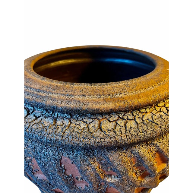 Ceramic Vintage Artisan Mid-Century Ceramic Pottery Pot For Sale - Image 7 of 13