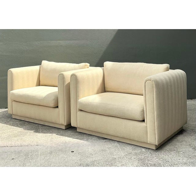 Vintage Monumental Lounge Chairs After Charles Pfister for Knoll For Sale - Image 11 of 12