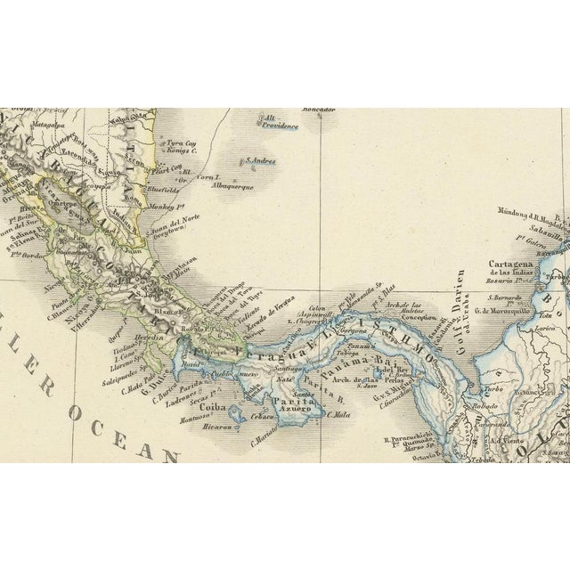 Map of the Caribbean and Central America by Adolf Stieler, 1880 For Sale - Image 4 of 10
