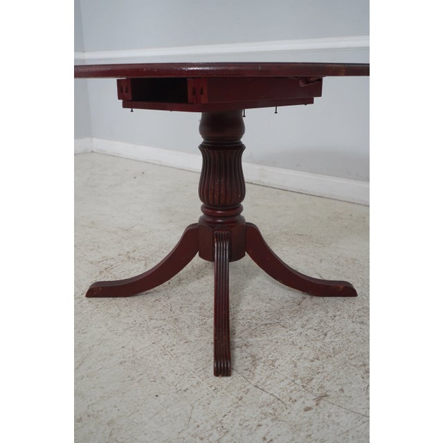 1990s Habersham Round Distressed Painted Dining Room Table For Sale - Image 5 of 12