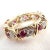 Tiffany & Co Schlumberger Gold Platinum 16 Stone Diamond Ruby Band Ring, Size 5 For Sale - Image 13 of 14
