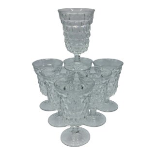 Fostoria American Clear Low Water Goblet - Set of 7 For Sale