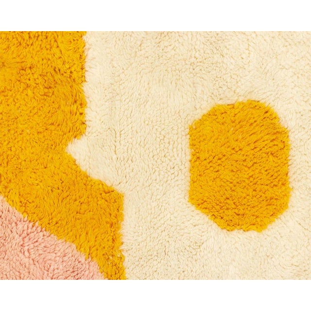 Abstract Sunset Landscape Hand-Knotted Wool Rug | 10'2" X 8'6" | One of a Kind For Sale - Image 9 of 9