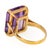 Mid 20th Century 14k Yellow Gold and Amethyst Cocktail Ring Vintage For Sale - Image 5 of 10