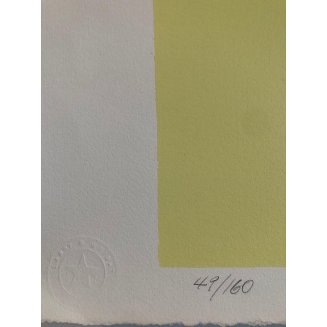 Michael Steiner1980s Abstract Expressionism Color Field Silkscreen Serigraph Print Pale Yellow, c.1980 For Sale - Image 4 of 8