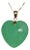 The Coupland: Apple Green Jadeite Heart Pendant with Yellow Gold For Sale