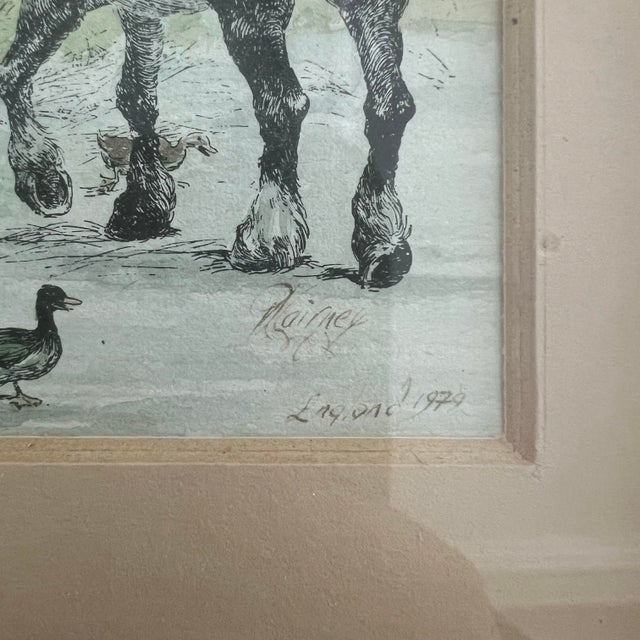 Black Pair of Vintage Framed Lithographs by Paul Cairney London For Sale - Image 8 of 11
