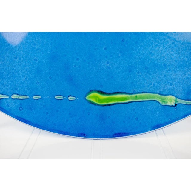 Signed, Dated 1983 Handcrafted Glassworks of Canada Art Glass 12" Decorative Plate For Sale In Minneapolis - Image 6 of 13