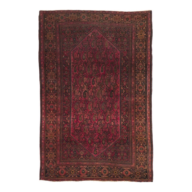 Antique Persian Farahan Rug - 04'02 X 06'04 For Sale