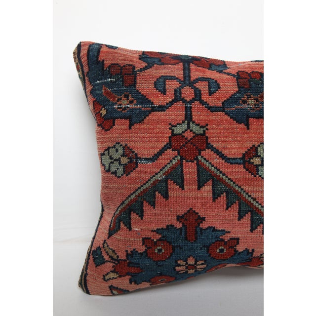 Mid 20th Century Handwoven Vintage Caucasian Sumak Pillow Cover -16'' X 24'' For Sale - Image 5 of 7