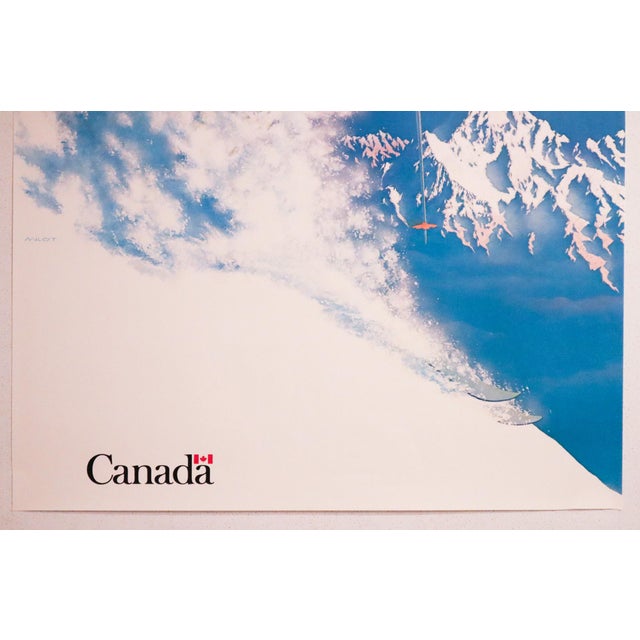 Mid-Century Modern 1970s - Affiche Canadienne Gouvernementale - Milot - Canada (Ski) For Sale - Image 3 of 3