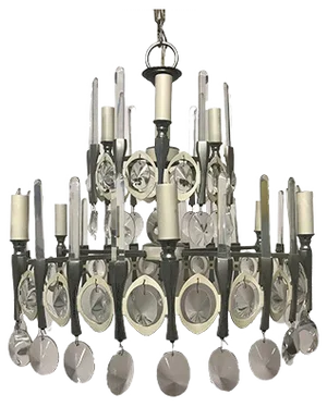 Vintage Italian Chandelier by Gaetano Sciolari