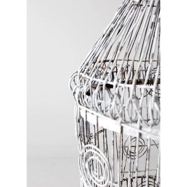 Antique Victorian XL White Birdcage For Sale - Image 6 of 12