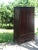 Chinoiserie Antique Chinese Chinoiserie Red Lacquer Armoire Cabinet For Sale - Image 3 of 13