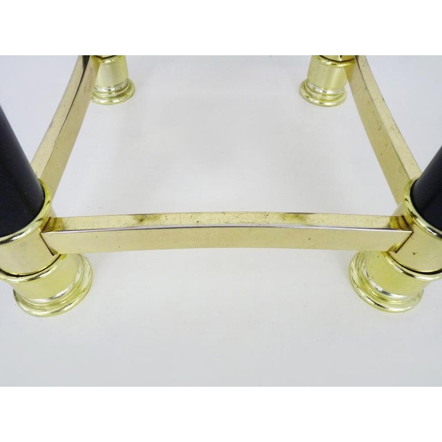 Coffee Table in Glass and Black Metal attributed to Tomasso Barbi, 1970s For Sale - Image 9 of 10