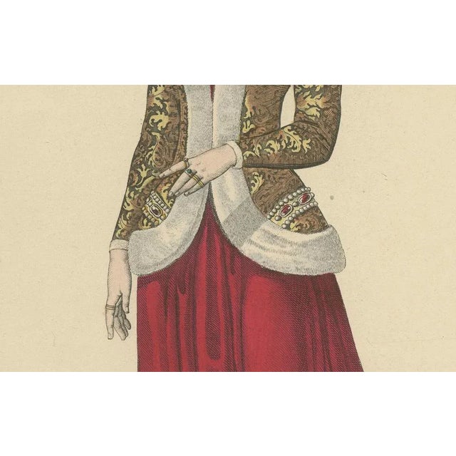 After Louis-Marie Lanté, Portrait of Lady of the Ursins Family, France, 1900, Engraving For Sale - Image 3 of 10