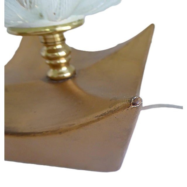 Unusual Mid Century Modern Murano Glass Table / Shelf Lamp Latticino Technique 1950s For Sale In Miami - Image 6 of 16