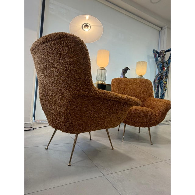 Brown Armchairs by Gigi Radice, 1970s, Set of 2 For Sale - Image 8 of 14