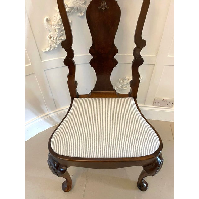 Antique Victorian Walnut Dining Chairs, 1880, Set of 10 For Sale - Image 4 of 18