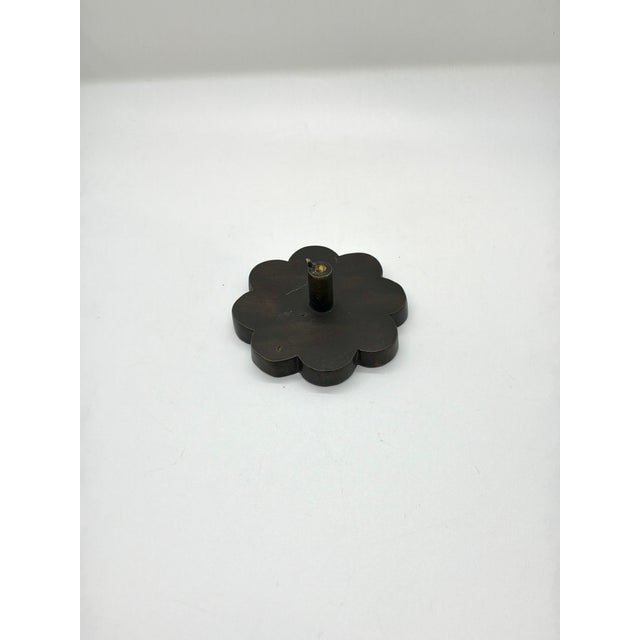 Baker Large Knob Antique Brass with a Floral Shape Design.