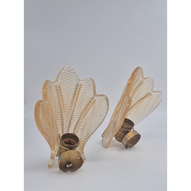 Swedish Modern Sculptural Wall Sconces in Glass attributed to Carl Fagerlund for Lyfa / Orrefors, 1950s, Set of 2 For Sale - Image 6 of 11