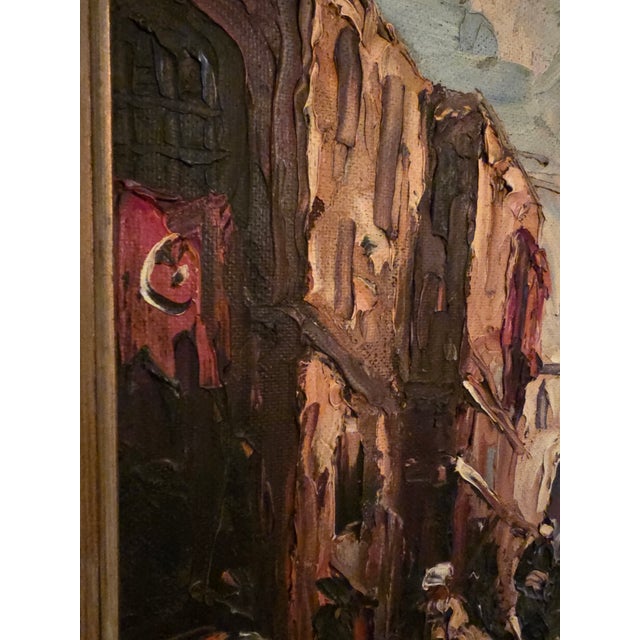 1930s Pre Mid Century Signed Impressionist Painting Orientalist For Sale In Boston - Image 6 of 9