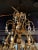 Vintage Brass & Crystal Eight Light French Style Chandelier Pineapple Motif For Sale - Image 4 of 12