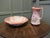 Ironstone Pitcher and Bowl with Hand-Painted Pink Roses, 1920, Set of 2 For Sale - Image 3 of 9
