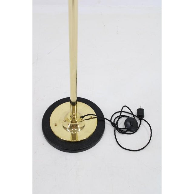 Brass and Glass Floor Lamp, 1980s For Sale - Image 4 of 16