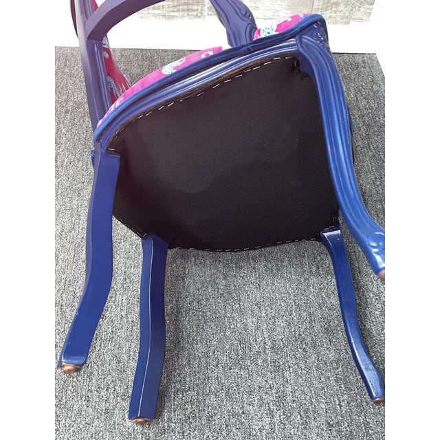 Textile Whimsical Animal Print - Updated Louis XV-Style Chair For Sale - Image 7 of 7
