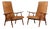 Model GE-260 Lounge Chairs in Teak and Leather attributed to Hans J Wegner for Getama, 1960s, Set of 2 For Sale