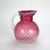 Cranberry & Opalescent Swirled Glass Juice Pitcher with Ruffled Rim 20thC Measures - 8 3/4" x 7 1/2" x 6 1/2"