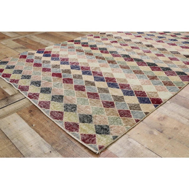 Textile Vintage Turkish Sivas Rug - 04'05 X 09'06 For Sale - Image 7 of 10